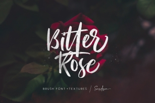 Bitter Rose - Brush Font (+TEXTURES) Font Download