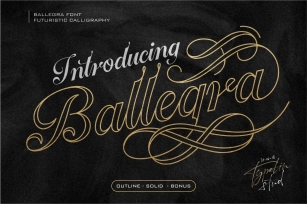 Ballegra Solid & Outline Script Font Download