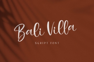 Bali Villa Font Download