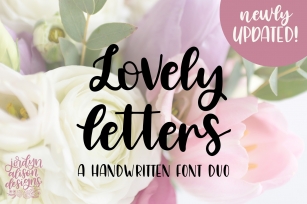 Lovely Letters Handwritten Font Duo, Script Font Font Download