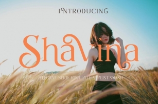 Shavina Serif Font with beauty swash and alternate Font Download