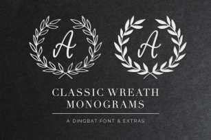 Classic Wreath Monograms Dingbat Font Font Download