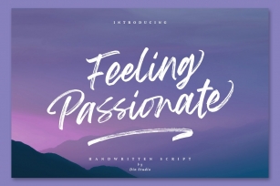 Feeling Passionate - Brush Font Font Download