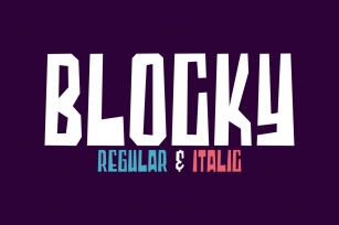 Blocky - Regular & Italic Font Download