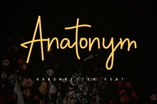 Anatonym - Script Font Font Download