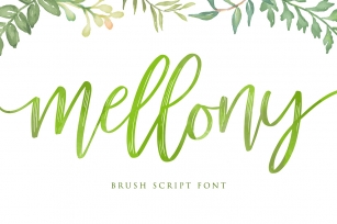 Mellony brush script font Font Download
