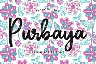 Purbaya Brush Script Typeface Font Download