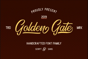 Golden Gate | Handcrafted Font Familyy Font Download