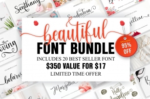 Beautiful Font Bundle Font Download