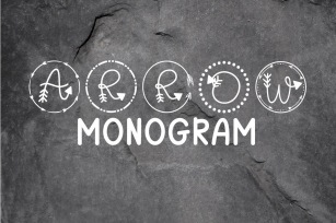 Arrow Monogram A Hand-Lettered Monogram Font Font Download