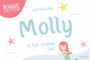 Molly - Mermaid Display font Font Download