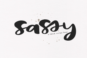Sassy - A Bold Script Font Font Download