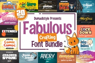 Fabulous Crafting Font Bundle Font Download