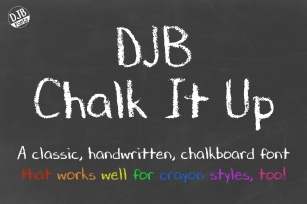 DJB Chalk It Up Font Download