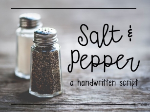 Salt and Pepper Font Download
