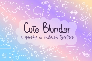 Cute Blunder- quirky hand-drawn font Font Download