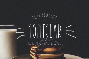 Montclar Font & Food Icons Font Download