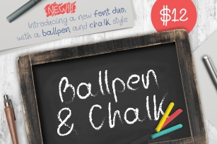 Ballpen and Chalk Typeface Font Download
