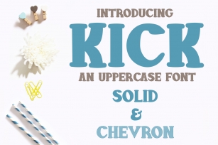 Kick Font - Solid and Chevron Font Download