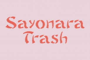 Sayonara Trash Font Download