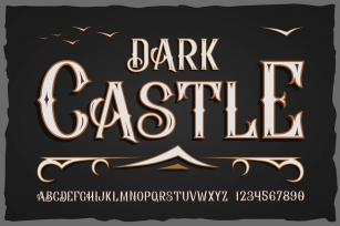Dark Castle OTF vintage label font. Uppercase only! Font Download