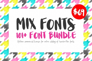 Mix Fonts - 111 Plus Font Bundle Font Download