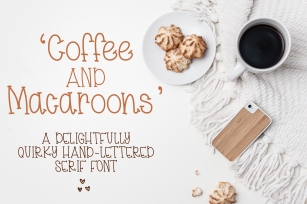 Coffee & Macaroons - Hand lettered Font Font Download