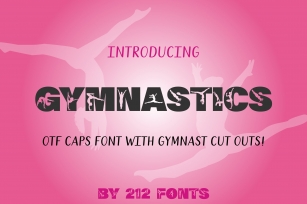 212 Gymnastics Caps Display Font Gymnast Alphabet OTF Font Download
