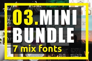 03. MINI BUNDLE - 7 mix fonts Font Download