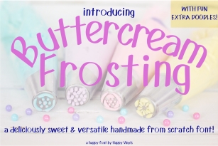 Buttercream Frosting Sans Serif Font 199 Glyphs PLUS EXTRAS! Font Download