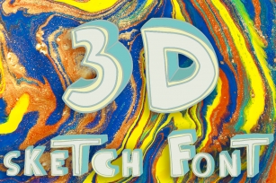 3D style sketch font Font Download