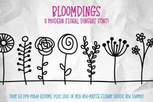 Bloomdings - abstract floral dingbats! Font Download