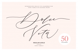 DolceVita - luxury font family with 50 ligatures Font Download