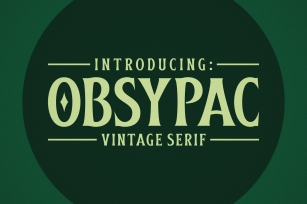Obsypac | Vintage Serif Font Download