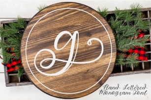 Hand Lettered Monogram Font - Perfect For Personalization! Font Download