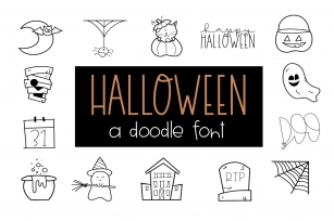Creep It Real - A Spooky Halloween Doodles Font Font Download
