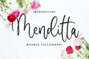 Menditta - Bounce Calligraphy Font Font Download