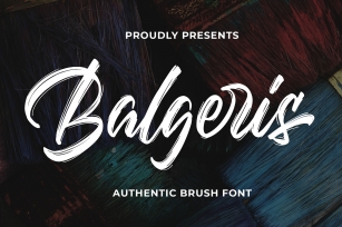 Balgeris - Authentic Brush Font Font Download
