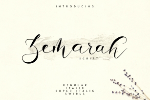 Zemarah script - 3 styles Extras Font Download