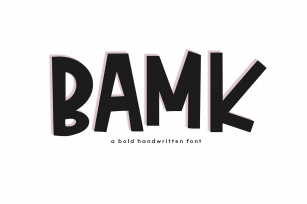BAMK - A Bold Handwritten Font Font Download