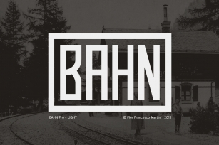 BAHN Pro Light Font Download