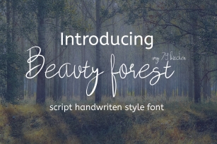 beauty forest script handwritten font Font Download