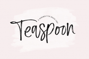Teaspoon - A Handwritten Brush Font Font Download