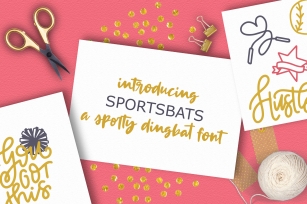 SPORTSBATS - Sporty Dingbats & Catchwords Font Download
