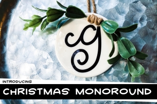Christmas Monoround a Monogram Font Font Download