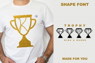 Trophy Shape Font Font Download