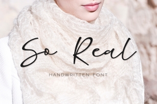 So Real - handwritten thin calligraphy font Font Download