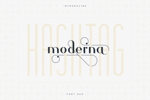 Hashtag Moderna - duo font Extra Font Download