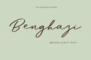 Benghazi Modern Script Font Font Download