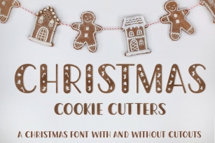 Christmas Cookie Cutters - A Christmas Font Font Download